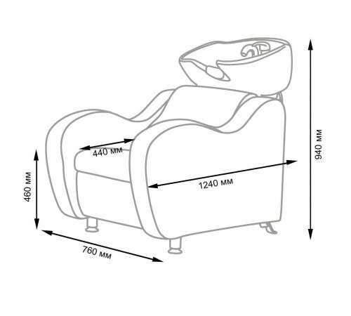 Парикмахерская мойка МД-124
