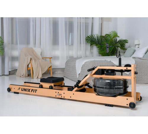 Гребной тренажер UNIX Fit Wood Rower Light