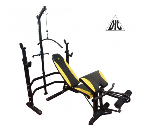 Скамья со стойками под штангу DFC D780