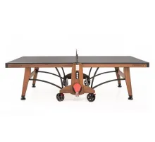 Теннисный стол складной для помещений "RASSON PREMIUM T03 Indoor" (274 х 152,5 х 76 см, натуральный орех) с сеткой