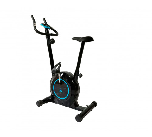 Велотренажер DFC B504BB магнитный (черный корпус, голубая полоса)
