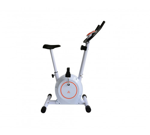 Велотренажер DFC B504BWO магнитный (белый корпус, оранжевая полоса)