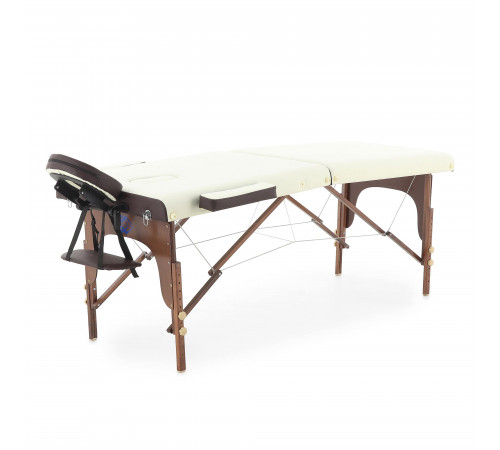 Массажный стол складной деревянный JF-AY01 2-х секционный (темная рама)