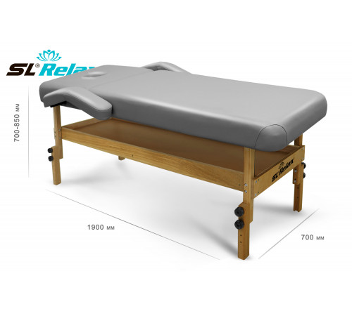 Массажный стол Relax Comfort-М серая кожа (№6)