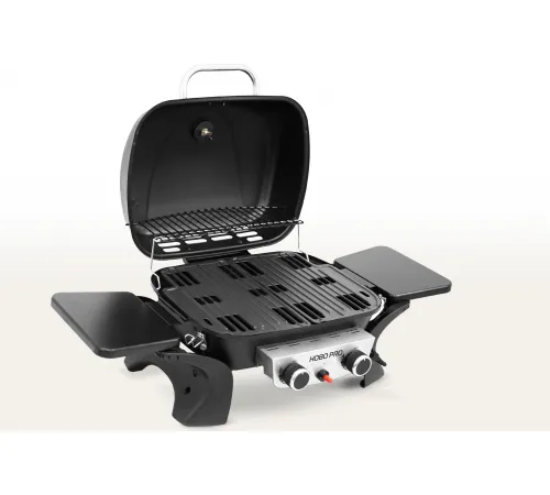 Комплект: Портативный газовый гриль 2 горелки и Подставка складная для газового гриля HOBO PRO