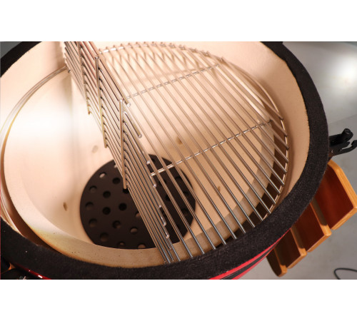 Керамический гриль-барбекю 22 дюйма (красный) (56 см)