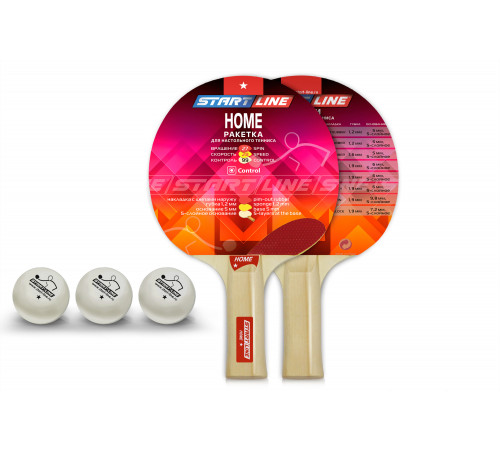 Набор 2 р-ки HOME 1*, 3 мяча Club Select, сетка 12102