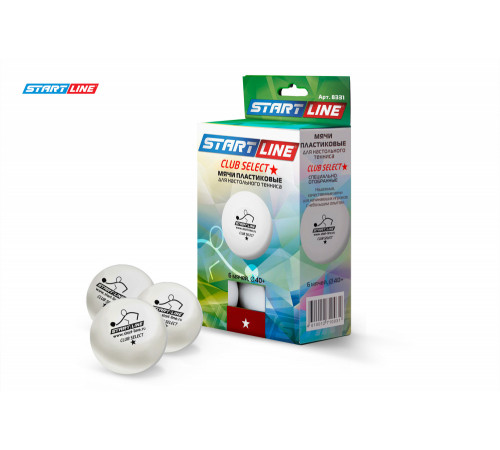 Мячи Start line Club Select 1* New (6 шт, бел.)