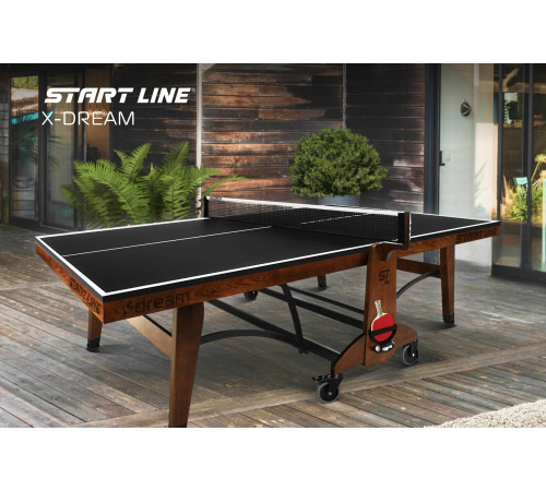 Стол теннисный X-dream Start Line (Дуб натуральный(natur-wood), ЛДСП Графит)