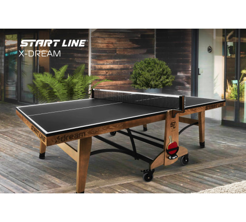 Стол теннисный X-dream Start Line (Дуб натуральный(natur-wood), ЛДСП Графит)